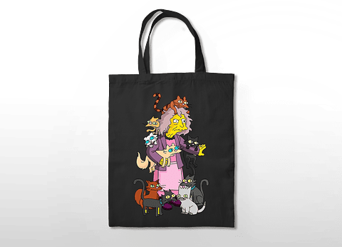 Totebag Eleanor Abernathy (loca de los gatos) - Los Simpsons