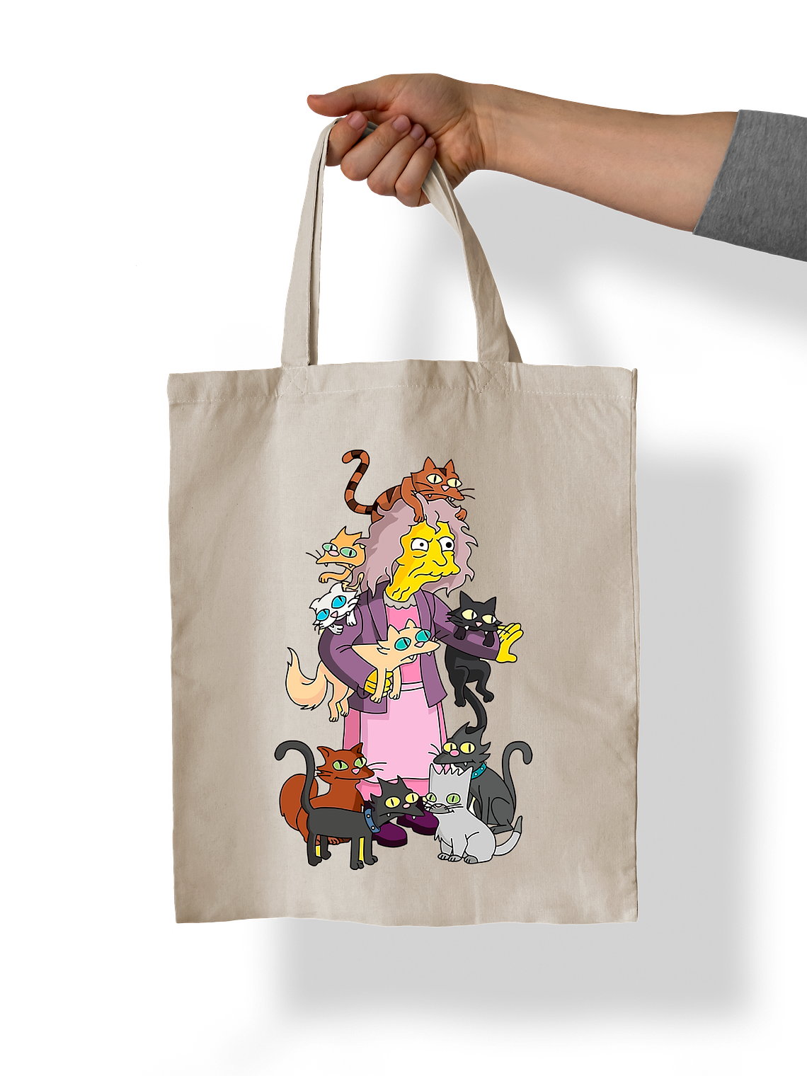 Totebag Eleanor Abernathy (loca de los gatos) - Los Simpsons 3
