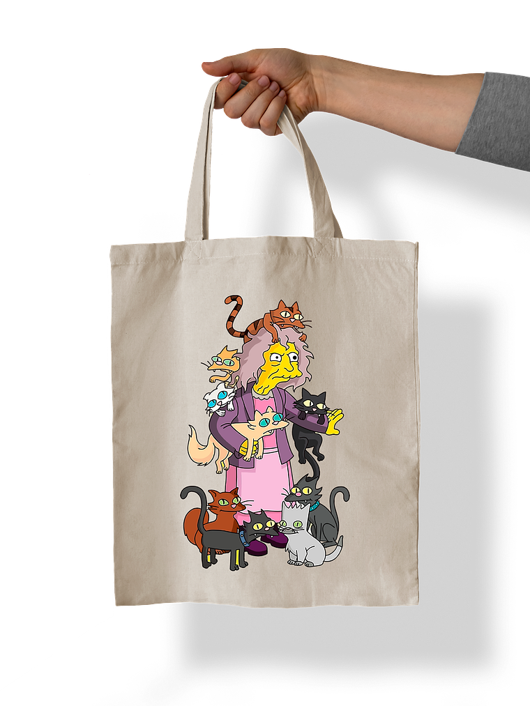 Totebag Eleanor Abernathy (loca de los gatos) - Los Simpsons 3