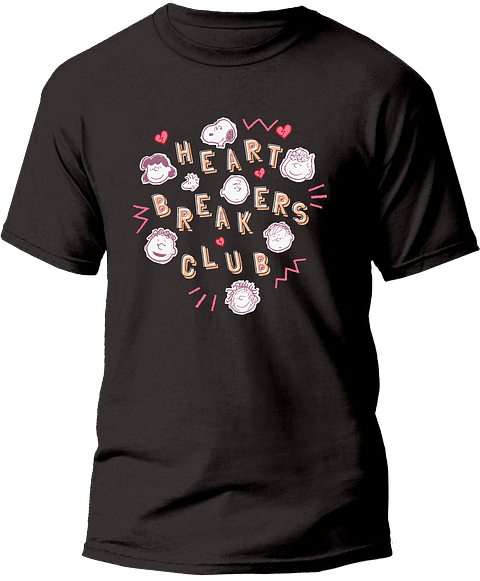 Polera Snoopy Heartbreakers Club (Club de rompecorazones)