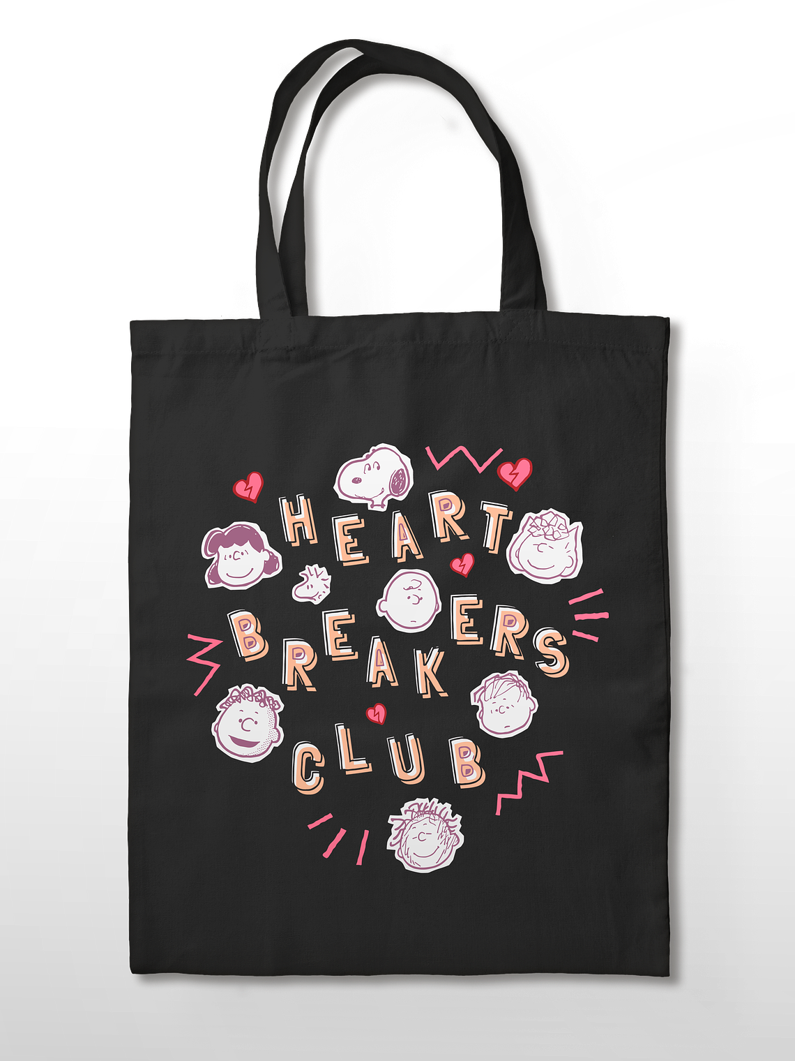Totebag Snoopy Heartbreakers Club (Club de rompecorazones) 1