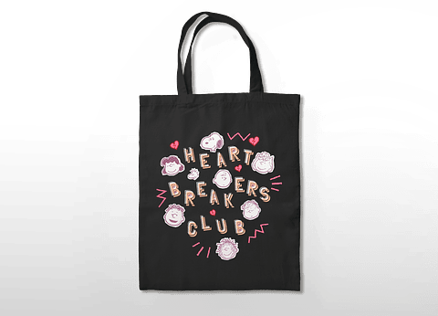 Totebag Snoopy Heartbreakers Club (Club de rompecorazones)