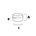 TAPA 24/410 FLIT-TOP1 BLANCA RIB - TAP1024