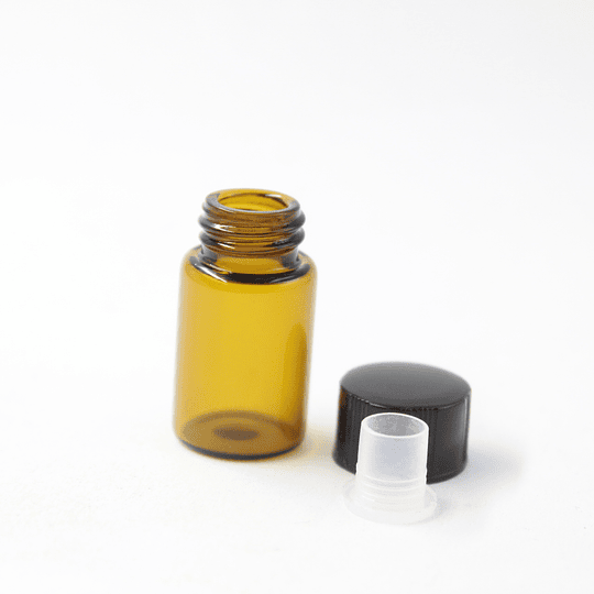 10x BOTELLA VIDRIO CAFE 3ML TAPA NEGRA BOT0072