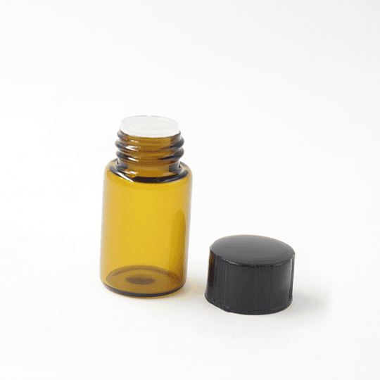 10x BOTELLA VIDRIO CAFE 3ML TAPA NEGRA BOT0072