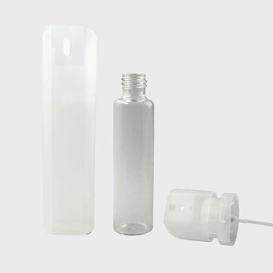 10x FRASCO PERFUMERO PLAST CUAD TRANS 45ML FRC1109