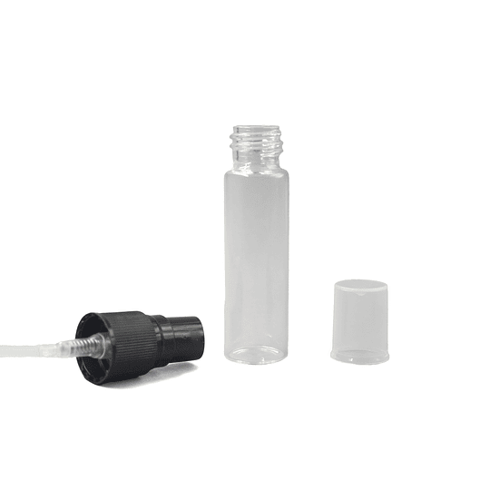 10x FRASCO PERFUMERO VIDRIO 16,5 ML C/SPRAY NEGRO FRC1022