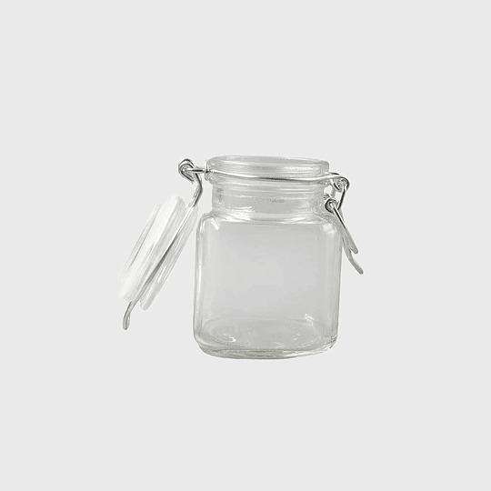 10x FRASCO VIDRIO TRANS 80ML CUADRADO FRV0002