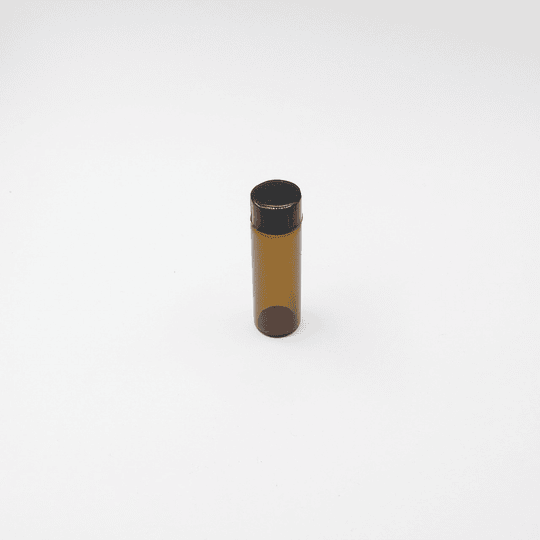 10x BOTELLA VIDRIO CAFE 6ML TAPA NEGRA  BOV0018