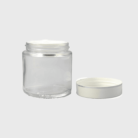 10x FRASCO VIDRIO 100 ML T/BLANCA LINEA PLATEADA FRC1230