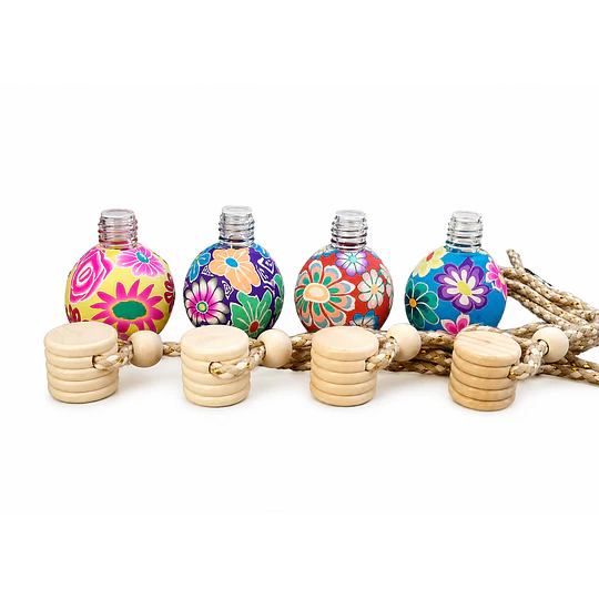 FRASCO VIDRIO AMBIENTADOR COLORES REDONDO 8 ML - FRC1249