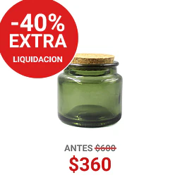 FRASCO TAPA CORCHO 90 ML COLOR VERDE - FRC1253