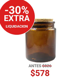 FRASCO TAPA CORCHO 200 ML COLOR CAFE - FRC1257