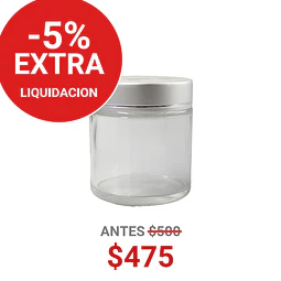FRASCO VIDRIO 100ML TP/PLATEADA - FRC1215