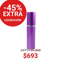 FRASCO PERFUMERO METALICO PURPURA 10ML - FRC1208