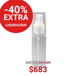 FRASCO PERFUMERO ACRILICO C/SPRAY TRANSPARENTE 50ML - FRC1114