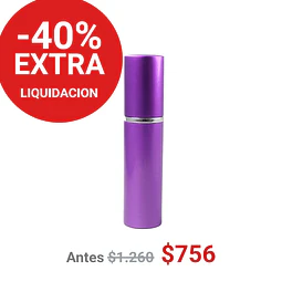 FRASCO PERFUMERO METALICO PURPURA 10ML - FRC1208