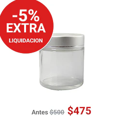 FRASCO VIDRIO 100ML TP/PLATEADA - FRC1215