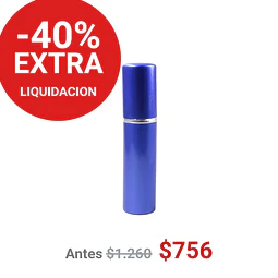 FRASCO PERFUMERO METALICO AZUL 10ML - FRC1087