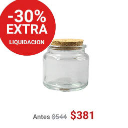 FRASCO TAPA CORCHO 90 ML COLOR TRANSPARENTE - FRC1255