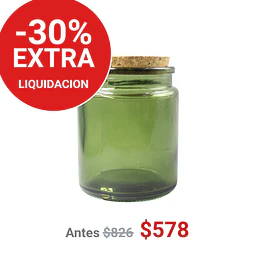 FRASCO TAPA CORCHO 200 ML COLOR VERDE - FRC1256