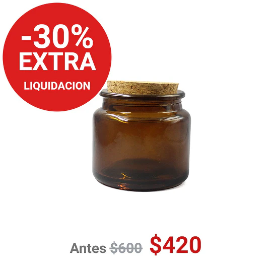 FRASCO TAPA CORCHO 90 ML COLOR CAFE - FRC1254