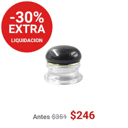 FRASCO ACRILICO 10ML TRANSPARENTE CAP/NEGRO - FRC1041