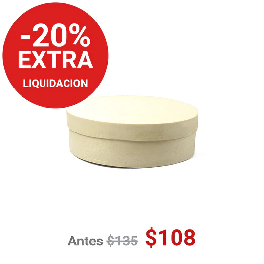 CAJA MADERA OVALADA 9.1X6.7X3.2CM - CAJ0010