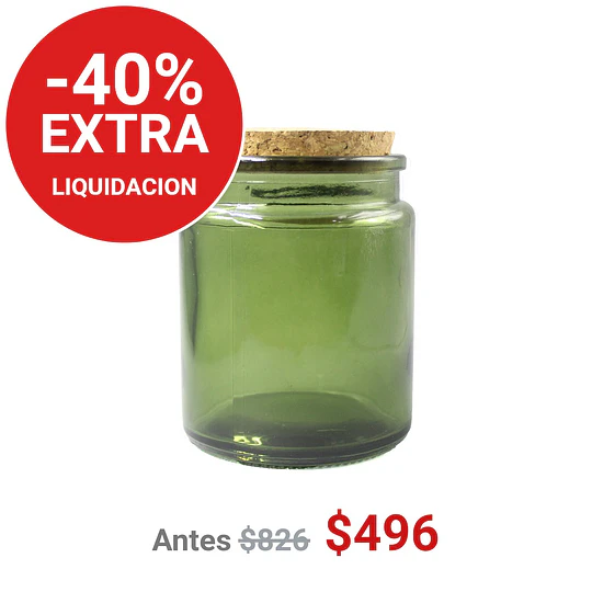 FRASCO TAPA CORCHO 200 ML COLOR VERDE - FRC1256