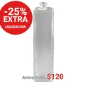 BOTELLA VIDRIO CUADRADA GRIM 120ML TRANSPARENTE 15MM - BOV3008
