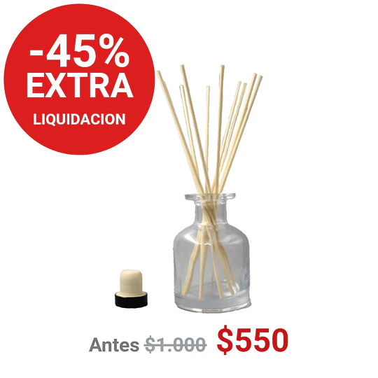 FRASCO MIKADO TRANS 150 ML 10 VARILLAS BEIGE - FRM0003