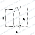 BOTELLA PET 60ML TUBULAR TRANSPARENTE 20/410 - BOT0001