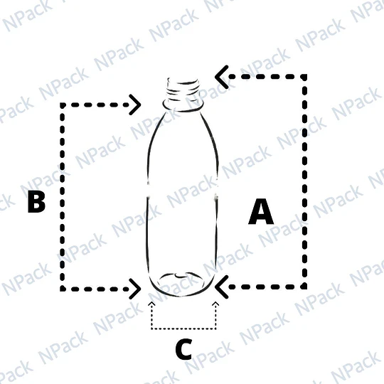BOTELLA PET 100ML MOD 0063 TRANSPARENTE 20/410 - BOT0019