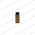 BOTELLA VIDRIO CAFE 6ML TAPA NEGRA - BOT0073