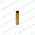 BOTELLA VIDRIO CAFE 10ML TAPA NEGRA - BOT0074