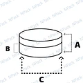 DS_FRASCO ACRILICO 08ML RED04 TRANSPARENTE C&B - FRC1004