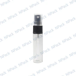 FRASCO PERFUMERO VIDRIO 16 ML C/SPRAY NEGRO - FRC1022