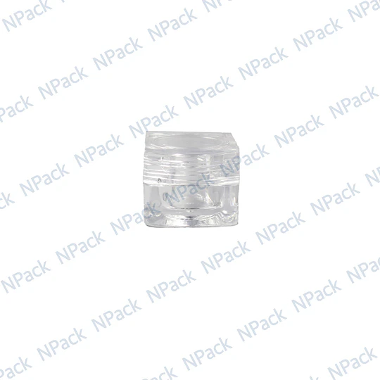 FRASCO ACRILICO 5ML CUADRADO TRANSPARENTE B&C - FRC1034