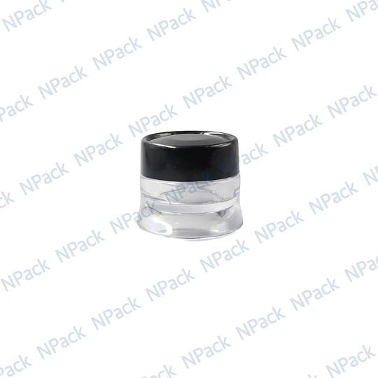 PD_FRASCO ACRILICO MOD1038 15ML TRANSPARENTE CAP/NEGR - FRC1038