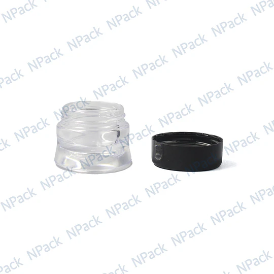 PD_FRASCO ACRILICO MOD1038 15ML TRANSPARENTE CAP/NEGR - FRC1038