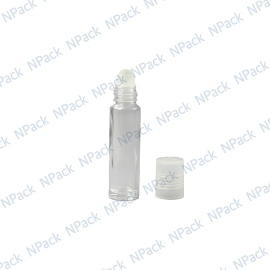 FRASCO ROLL ON 10ML TRANSPARENTE CON TAPA PLAST - FRC1155