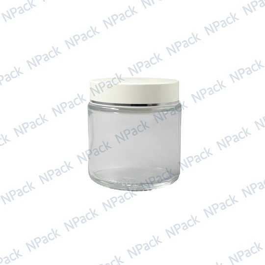 FRASCO VIDRIO 100 ML T/BLANCA LINEA PLATEADA - FRC1230