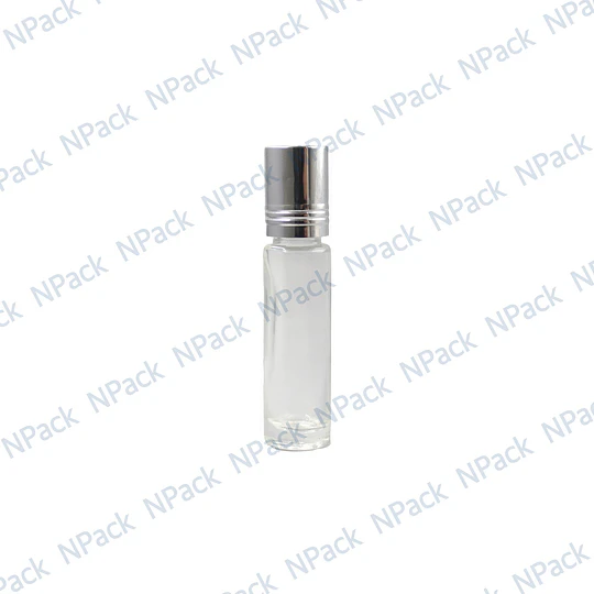 FRASCO ROLL ON 10ML TRANSPARENTE CON TAPA ALUM - FRC1156