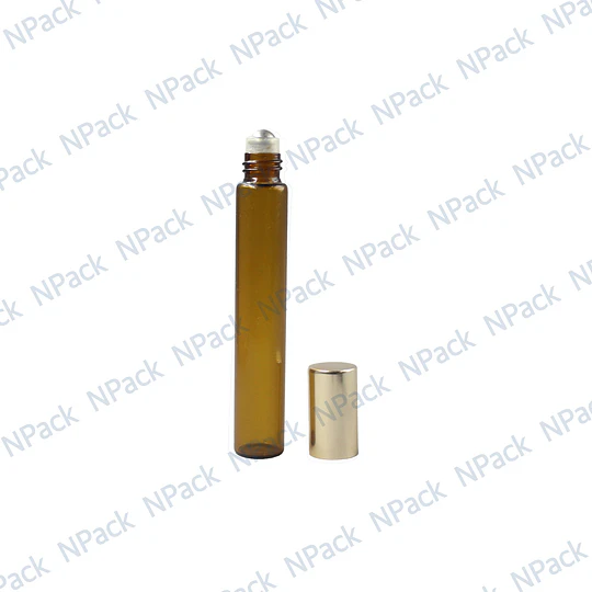 FRC ROLL ON 10ML CAFE VIDRIO TAP/DORADA - FRC1186