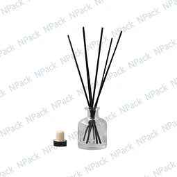 FRASCO MIKADO TRANS 50 ML 10 VARILLAS NEGRO - FRM0007
