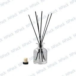 FRASCO MIKADO TRANS 100 ML 10 VARILLAS NEGRO - FRM0008