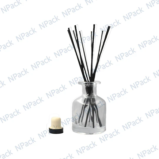 FRASCO MIKADO TRANS 150 ML 10 VARILLAS NEGRO - FRM0009