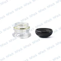FRASCO ACRILICO 10ML TRANSPARENTE CAP/NEGRO - FRC1041