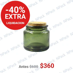 FRASCO TAPA CORCHO 90 ML COLOR VERDE - FRC1253