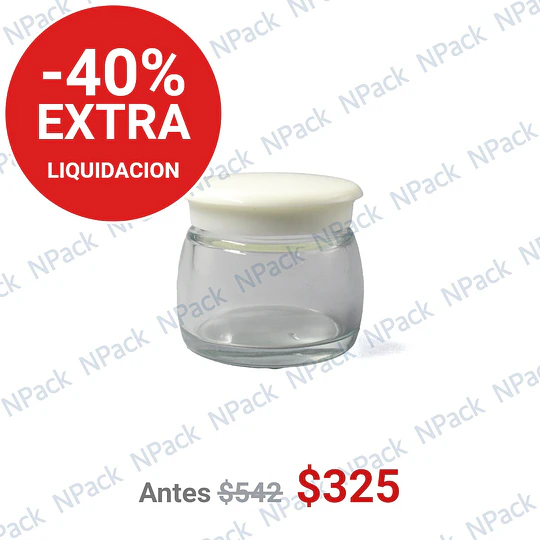 FRASCO VIDRIO 50ML MOD-002 TP/BLANC - FRC1066